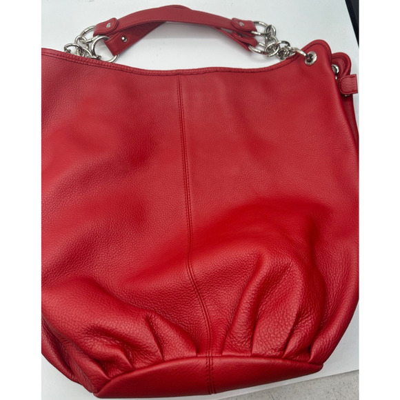 BODHI Handbags - Auth. BODHI Red Leather Chain Handbag Shoulder BBW00045111 Soft Zip Top Pockets